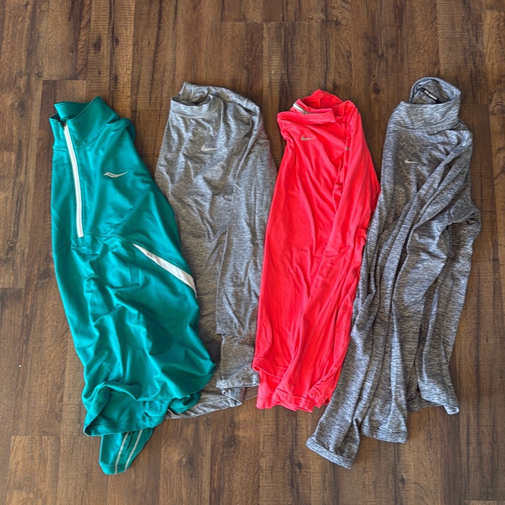 Bundle of long sleeve running tops